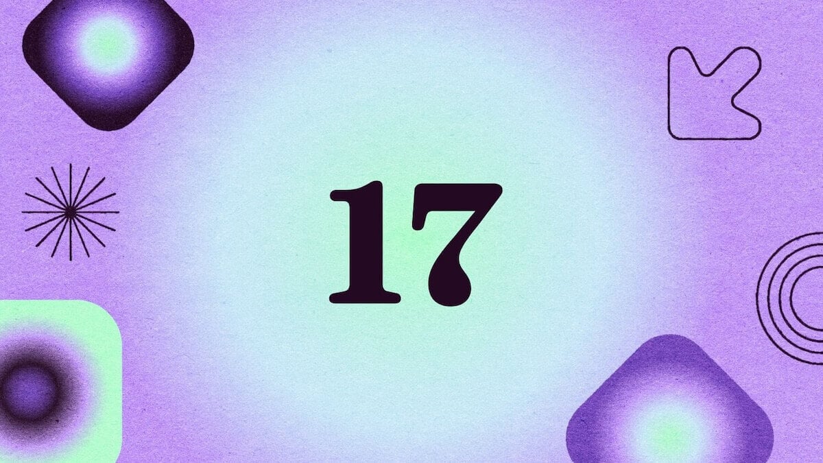 Graphic with the text '17' 