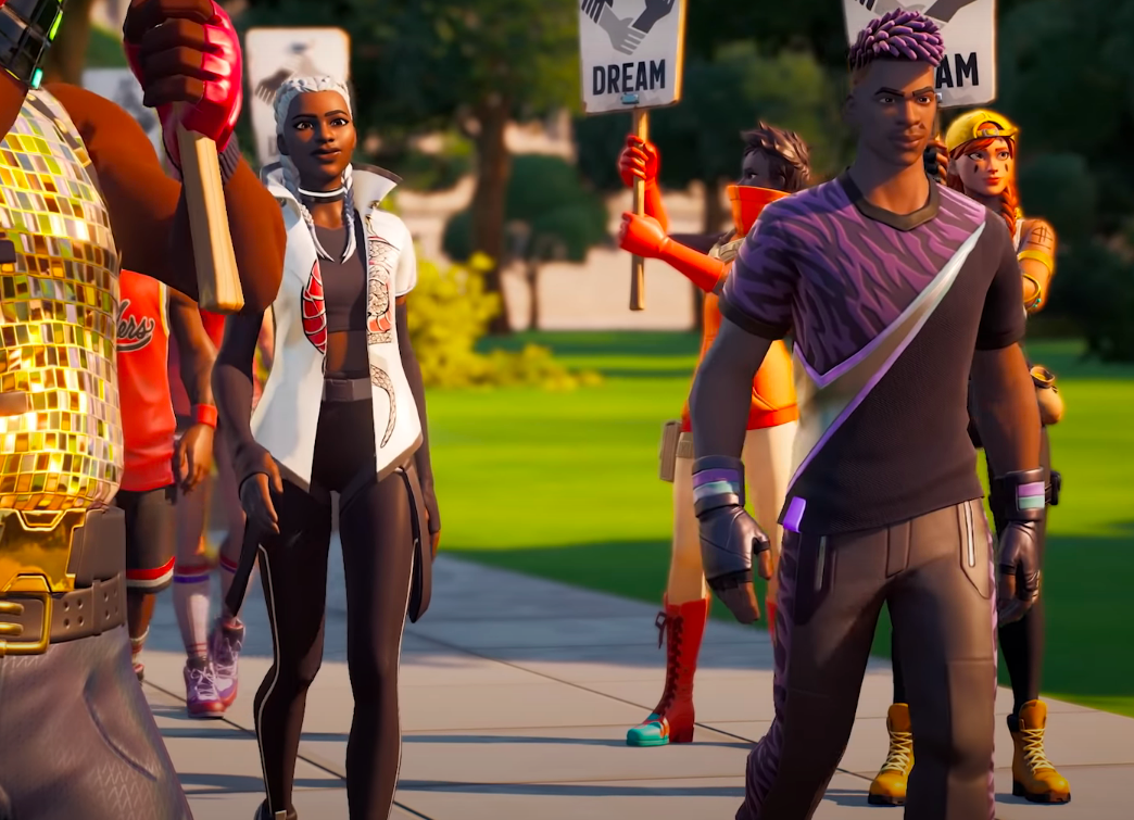 In Fortnite, teleporting to 1963 for MLK's 'I Have a Dream' speech