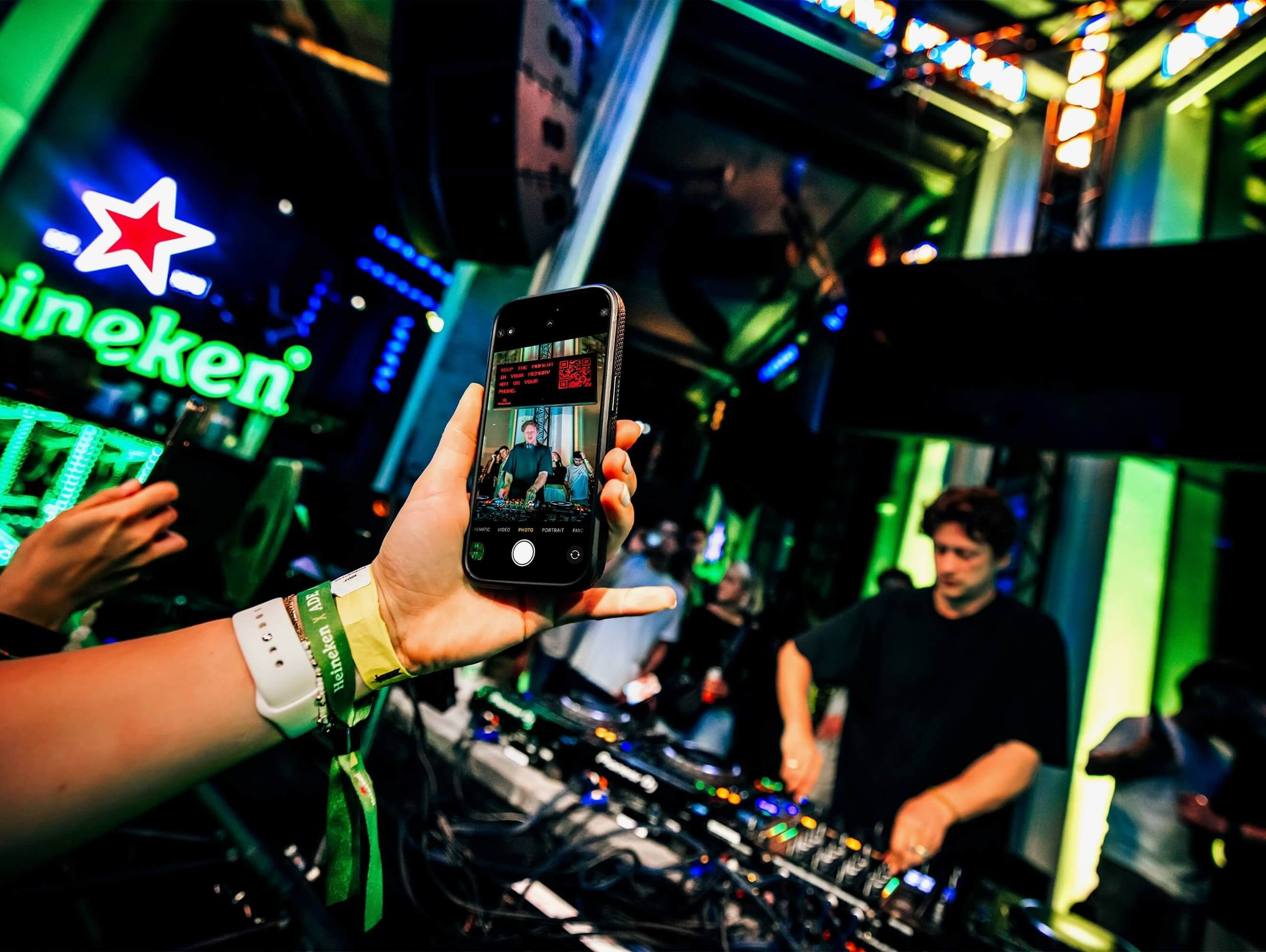 At an ADE DJ set, stealth tech creates warnings on phones when cameras are used 