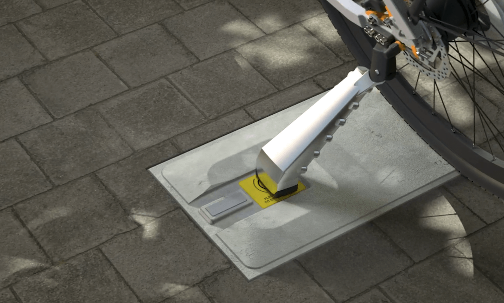 Kickstand on a Tiler charging tile